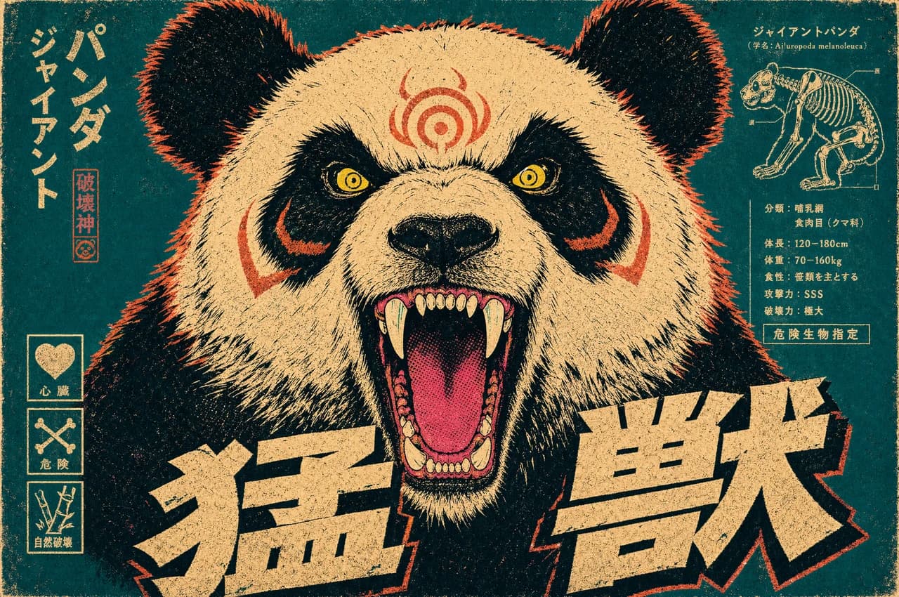 Cartel gráfico del panda
